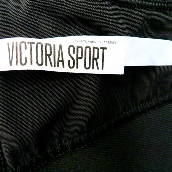 NEW! Victoria Sport Spellout Graphic The Player Sports BRA Black White SZ M - Picture 10 of 12